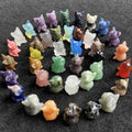 Bulk Wholesale Hand Carved Natural Gemstone Dog Crystal Cute Animal Carvings