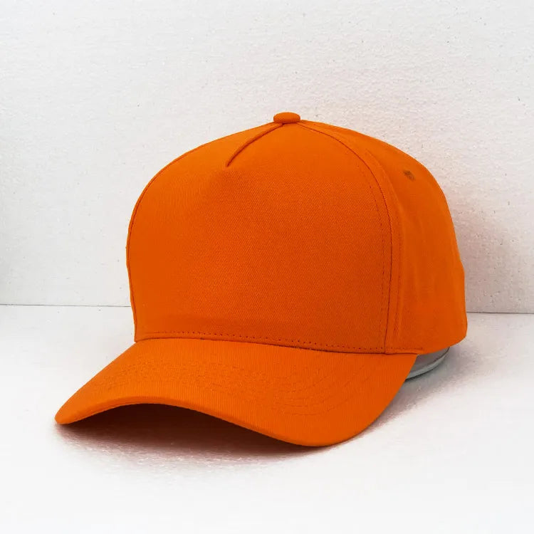 Hot Sale Cotton Embroidered Baseball Cap for Men Hat Letter Custom logo Embroidered Baseball Cap Orange Baseball Caps