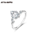 Custom Fine Jewelry 925 Sterling Silver VVS Solitaire Moissanite Wedding Engagement Ring for Women