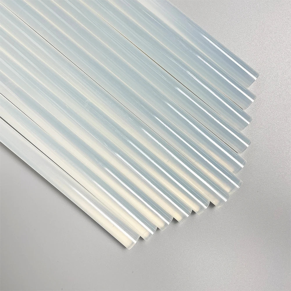 Hot Melt Stickshot Transparent White Glue Sticks for Art Craft for Foam Paper Glass Metal Fabric Compatible Silicone Bar Glue