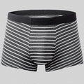 Modal Fabric Seamless Stripe Pattern Underwear Panties for Men High Elasticity & Breathable Mid-waist Boxer Plus Size L-3XL