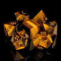 Dungeons and Dragons Customizable Gemstone Dice Yellow Tigers Eyes Stone Dice DND RPG 16mm 22mm Blank Dice for Engraving