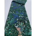 2021 Latest Design Embroidery Mesh Sequin Beaded Lace Fabric