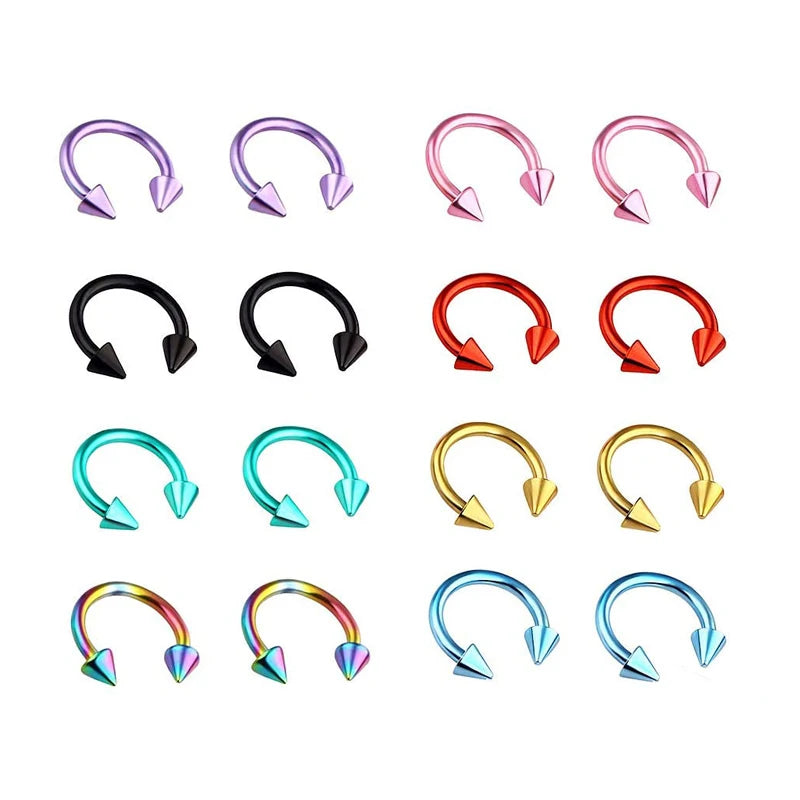 SC Wholesale Multifunction Piercing Jewelry Cartilage Earrings Captive Bead Ring 16G Stainless Steel Septum Nose Rings for Women