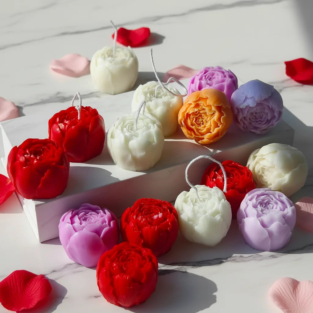 Factory Direct Sales Homemade Aromatherapy Candle Flower Mold Candle Making 3d Silicone Rose Candle Silicone Mold