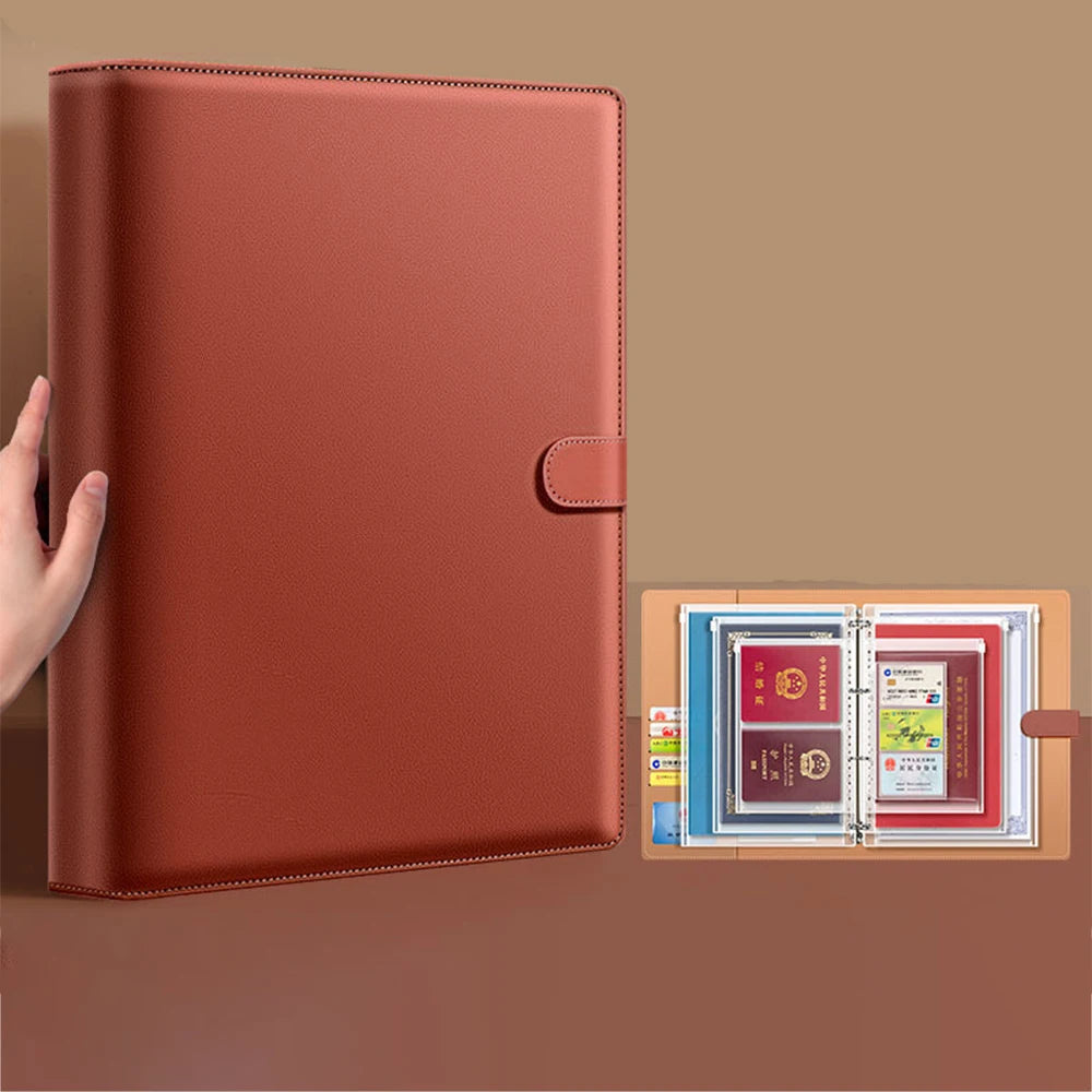 Wholesales Factory Price Conference Folders Custom Embossed logo File Folder A4 PU Leather Portfolio Folder