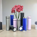2025 350ML Reusable Smart Thermos Water Bottle Double Wall 18/8 Stainless Steel Vacuum Insulation Temperature Lid Back School