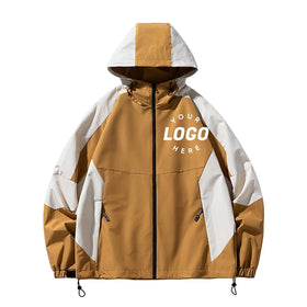 Wholesale Custom Casual Dyed Hooded Waterproof Windbreaker Breathable Eco-Friendly Zipper Camping Hiking Outdoor Men's Jacket