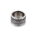 Real U  Men's Jewelry Antiqued Gun Metal IP-plated Multi-Chain  Rings for Boy in Stainless Steel Wholesale Fashion Jewelry Rings