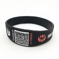 Man Wristband Hand Wrist Bands Custom Silicone Bracelet with QR Code