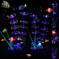 Glowing Artificial Fish Tank Aquarium Coral Plants Ornament Silicone and Plastic Underwater Pets Decor