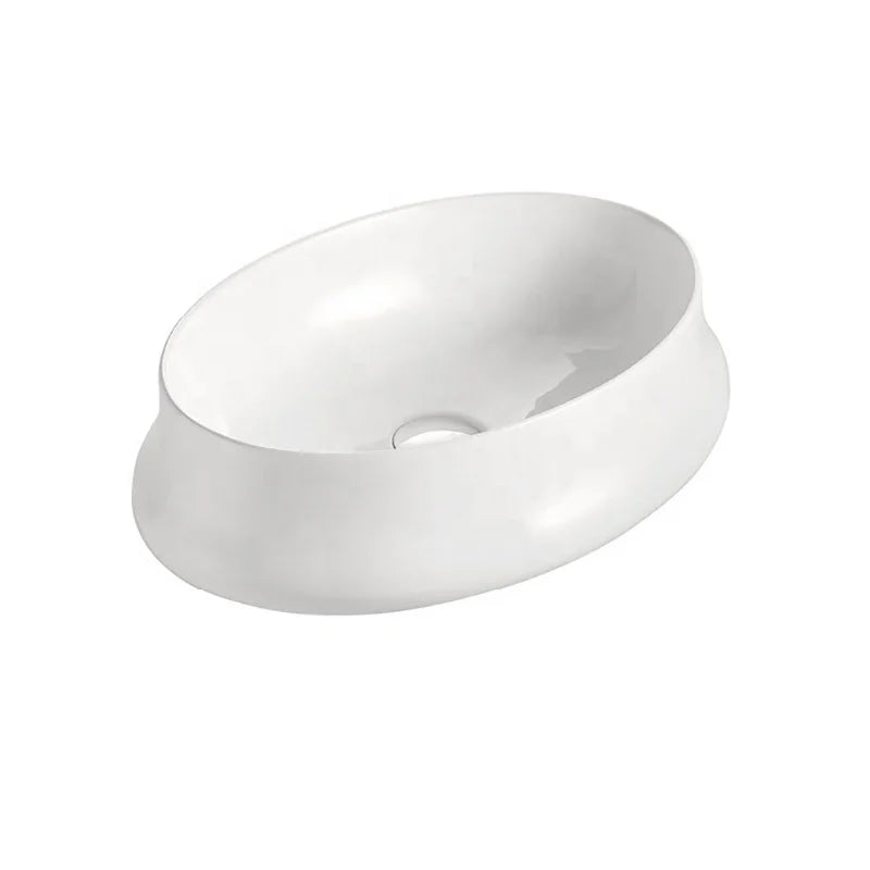 Modern Oval Hand Painted Bathroom Ceramic Wash Basin Floor Mounted with 5 Year Warranty