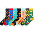 Wholesale Fun Crazy Cheese Pizza Snack Food Socks Men Unisex Novelty Calcetines Divertidos Cotton Crew Socks