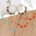 Go2boho Gold Plated Hoop Earrings for Women Pendientes Chapados En Oro Seed Bead Ear Ring Big Hoops Aretes Miyuki Earring