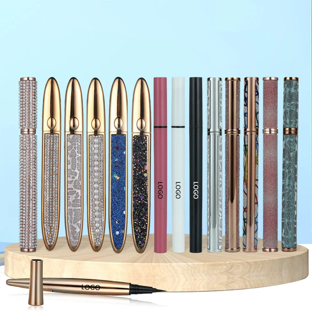 Black Magic Eyeliner New Liquid Self Adhesive Eyelashes Eye Liner Pen Waterproof 2 in 1 Eye Liner Glue for Normal False Lash