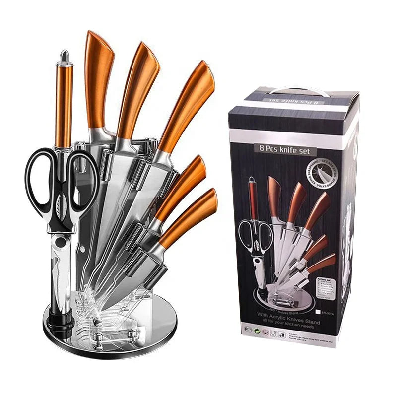 Silver Household Multifunction Kitchen Knife Set Tough Sharp Metal Pocket & Fruit Knife for Chef for Slicing