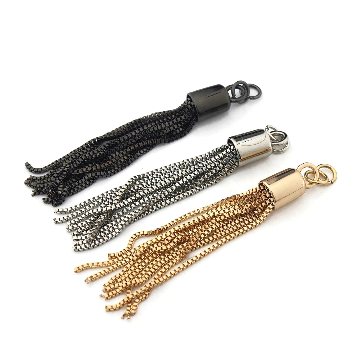 Fashion Metal Decoration Buckle Tassel Pendant Keychain for Handbag Shoulder Bag Purse Hardware Accessories DIY 3 Colors