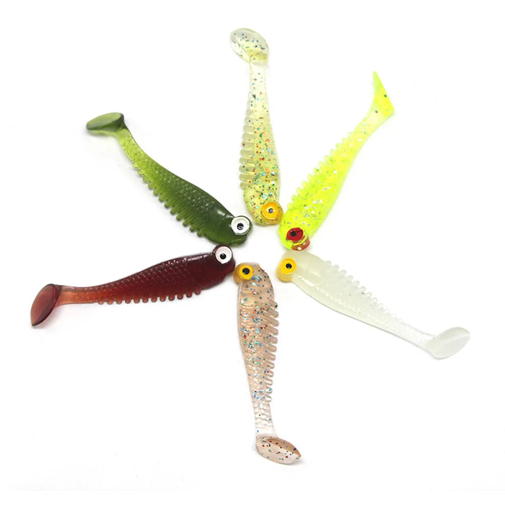 Hot Selling 5.5cm 1.2g Mixed Color Small Fish Eye Luminous Soft Bait Fishing Lure Fishing Equipment Gear and Tackle