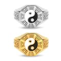 Wholesale Bulk Chinese Unisexwaterproof Chic Eternity Stainless Steel Yinyang Ring Bagua Taiji Jewelry