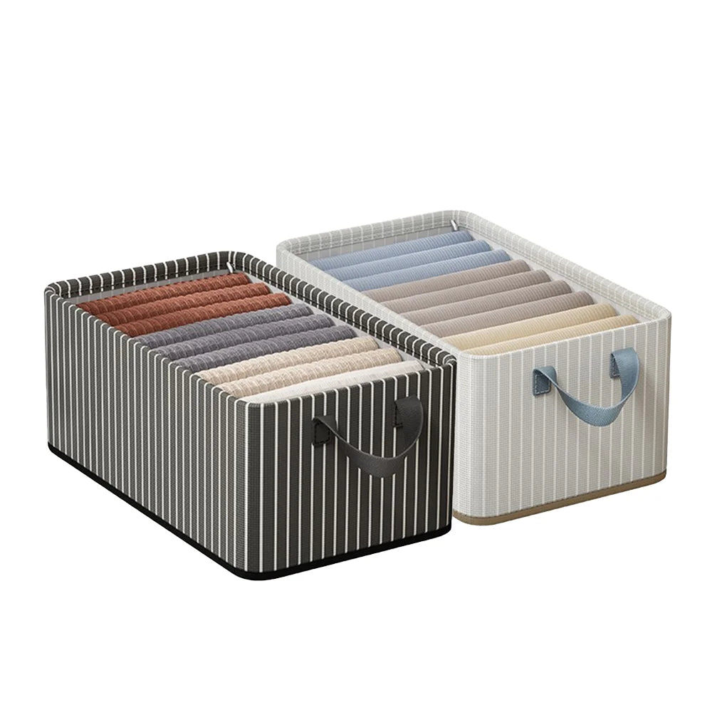 Oxford Fabric Striped Wardrobe  Organizer Foldable Storage Box with Steel Frame No Reviews