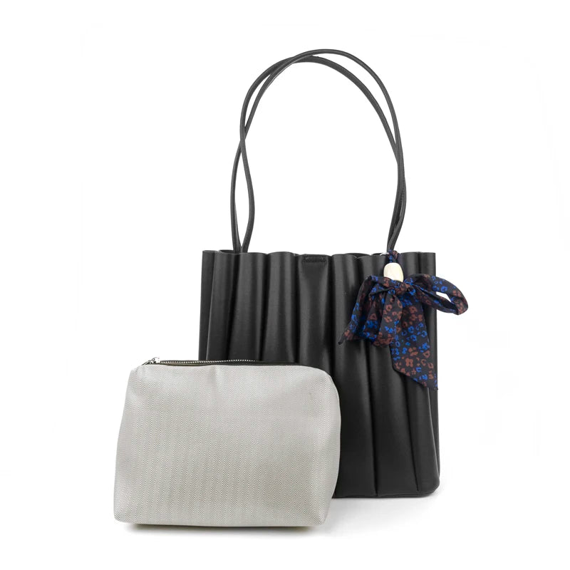 Genuine Leather Black Color Travel Bag Western Style Fashion Women Shoulder Bags for Women