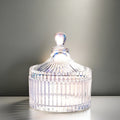 Custom Fancy Crystal Glass Candle Jar Glass Cover for Kitchen Storage-Multi-Purpose Food Container 400-600ML Capacity Presents