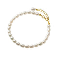 Hot Sale Fashion Jewelry 925 Sterling Silver Pearl Bracelets Natural Real Full Pearls Gold Plated Bracelets for Women