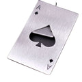 Creative Poker Shaped Stainless Steel Beer Opener Custom Credit Card Bottle Opener Durable Metal Design