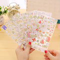 Kawaii Stickers Round Rabbit Scrapbooking Decorative Ribbon Cute Sticker Korean DIY Diary Cartoon Stick Label School Stationery