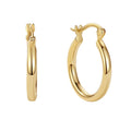 Nagosa Wholesale Jewelry 925 Sterling Silver Custom Gold Vermeil 18k 15mm Simple Hoop Earrings