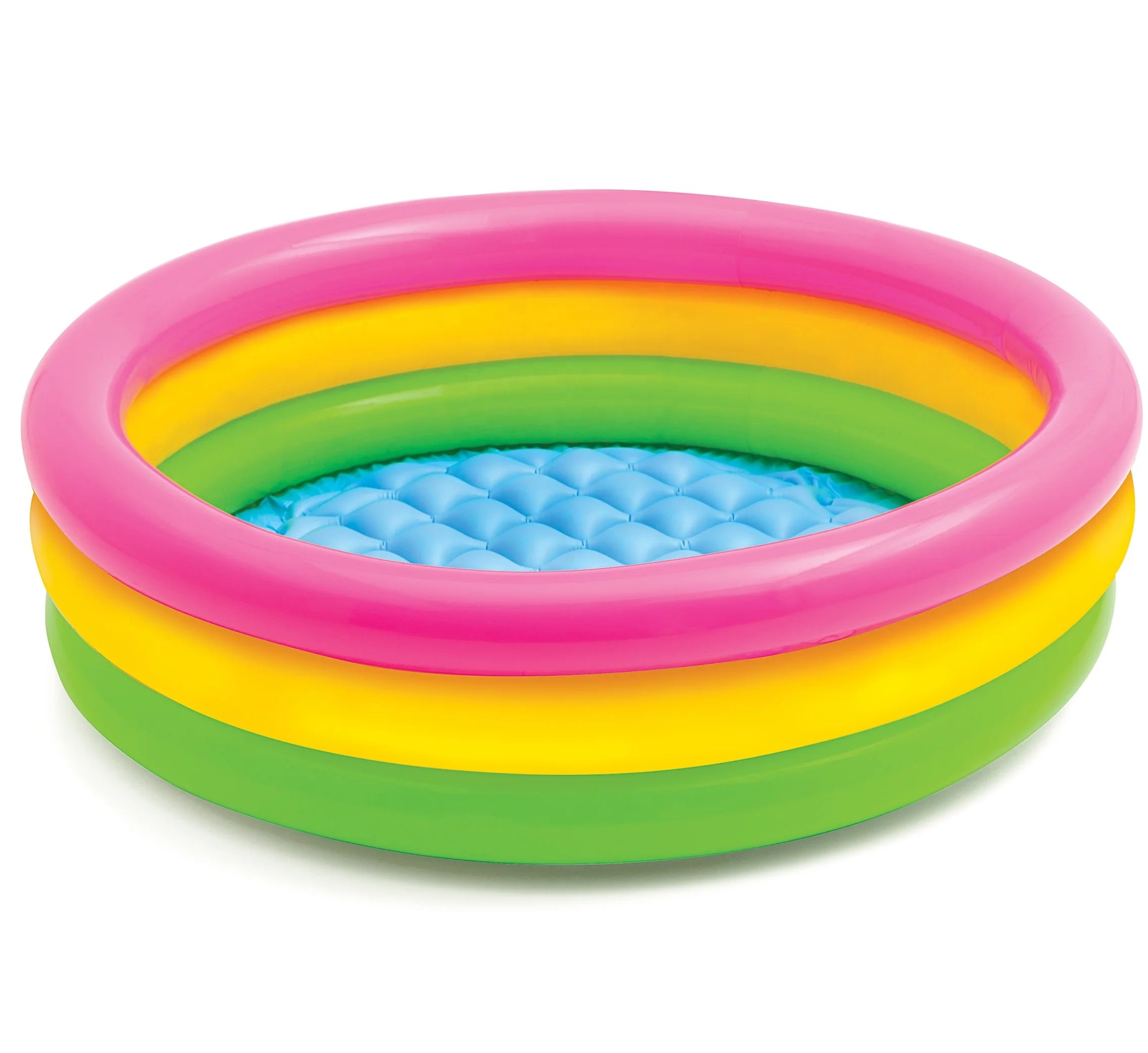 Intex 58924 Sunset Glow 3 Rings Baby Pool Inflatable Round Colorful Kid Swimming Pool