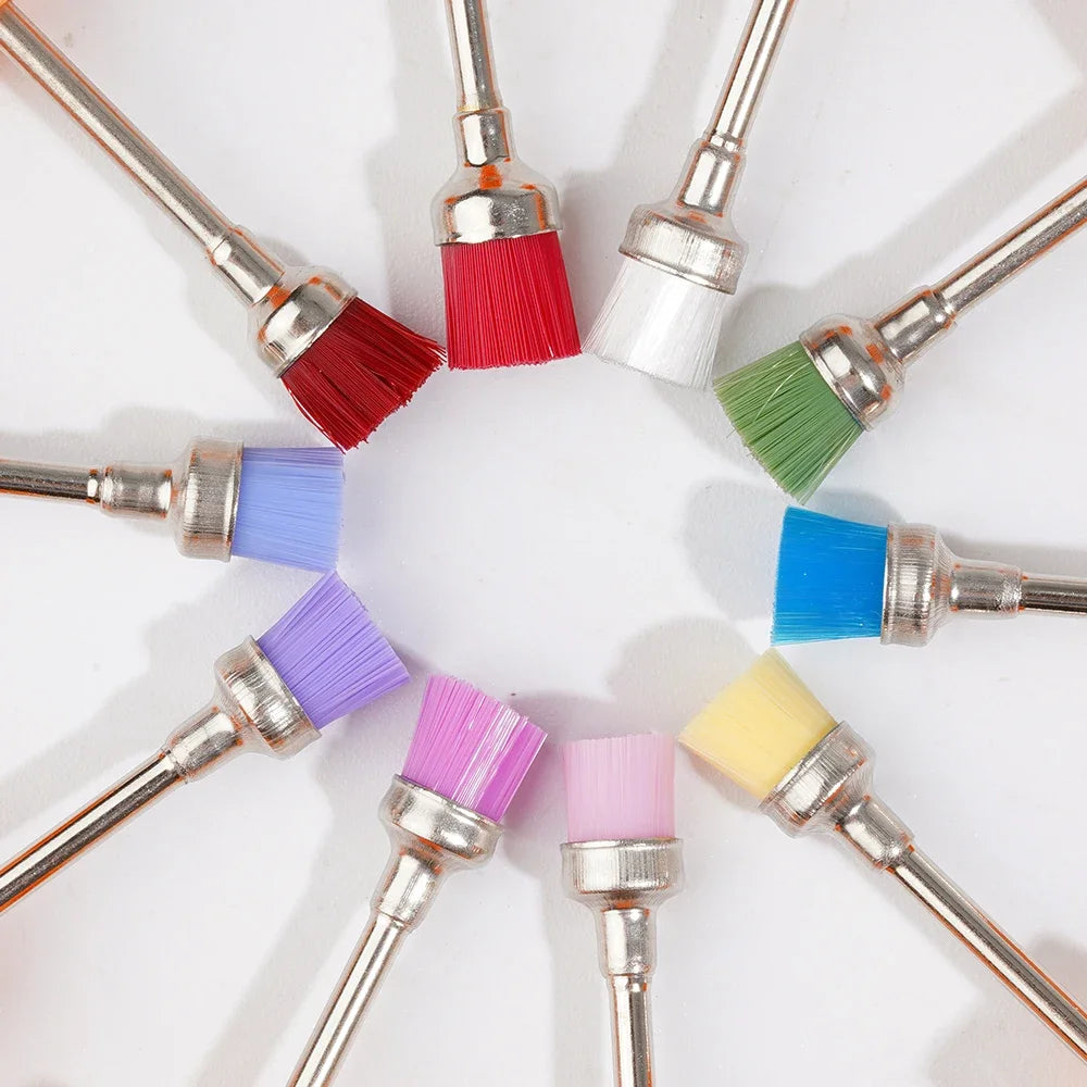 Mini Nail Dust Cleaner Brush Wire Rotary Disc With Shaft Electric Nail Files Milling Cutter Dust Remover Nail Art Tool