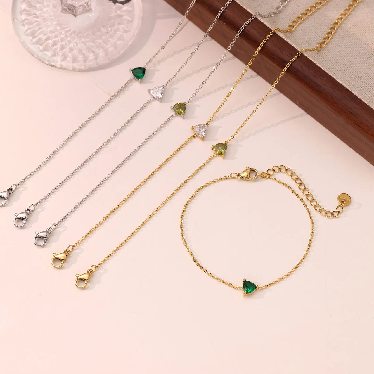 Fashion Gold Plating Wholesale Adjustable Bracelets Women Minimalist Jewelry Stainless Steel Cuff Zircon Crystal Bracelet