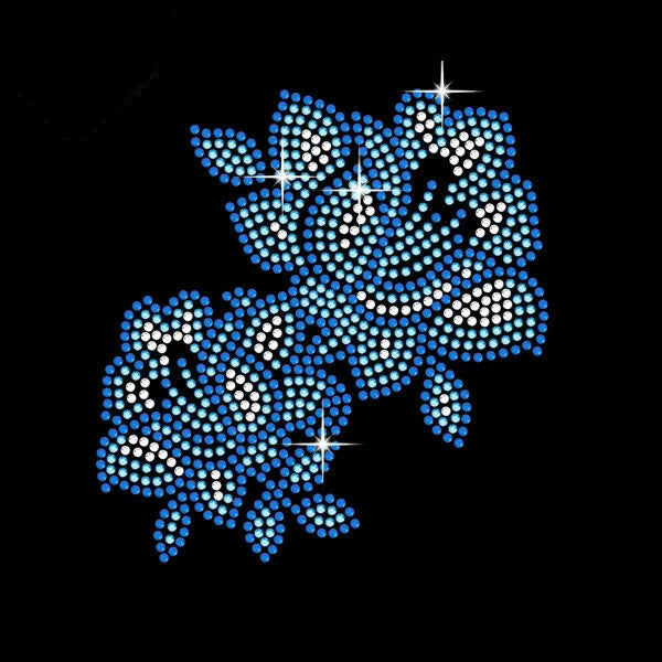 Wholesale Hotfix Crystal Motif Rhinestone Flatback Flower Design Custom T-shirt