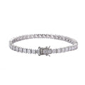 BB118   3mm  7"  8"Tennis Chain Bracelet Hip Hop Jewelry Gold Silver Material CZ Bracelet Iced Out