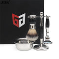 Gift Box Package Custom Logo Men's Premium Quality Shaving Razor Brush Kit Stand Shaving Set for Men