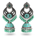 Exotic Bell Ball Tassel Jewelry Jumka Bollywood Kundan TraditionaL Jhumka Indian Gold Plated Enamel Dangling Earrings for Women
