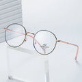 Retro Style Mobile Computer Blue Light Blocking Round Unisex Eyeglasses Metal Optical Frames