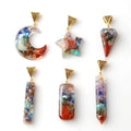 7 Chakra Orgone Energy Crystal Healing Pendant Necklace Gemstone Jewelry Natural Stone Moon Star Pendant Necklace
