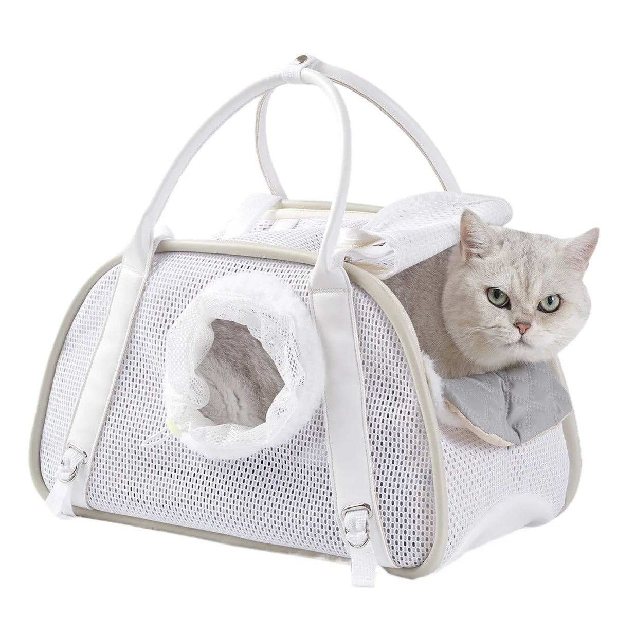 Outdoor Travel Portable Breathable Mesh Pet Carrier Bag for Small Dogs Cats Multifunctional Soft Bags