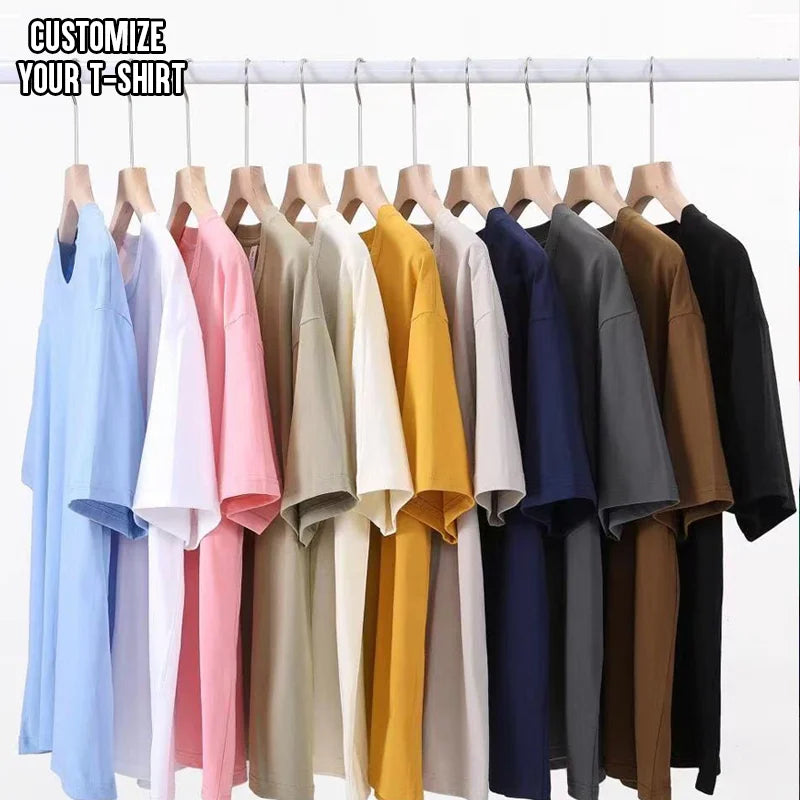 Wholesale 100% Cotton T-Shirt Custom 3D Logo Plain Oversized Tshirt Foam Screen Printing Plus Size Heavyweight t Shirt for Men