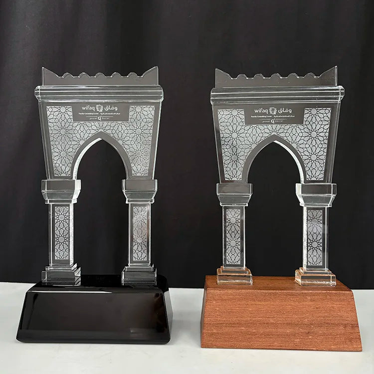 Personalized Crystal Building Model Trophy Awards with Black Base MH-J0501