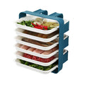 Kitchen Wall-mounted Desktop Side Dish Plate Punch-free Household Vegetable Storage Rack Hot Pot Barbecue Tray