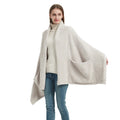 New Style Autumn and Winter Wearable Scarf Plus Velvet Microfiber Robe Thickening Casual Home Shawl Blanket LSY