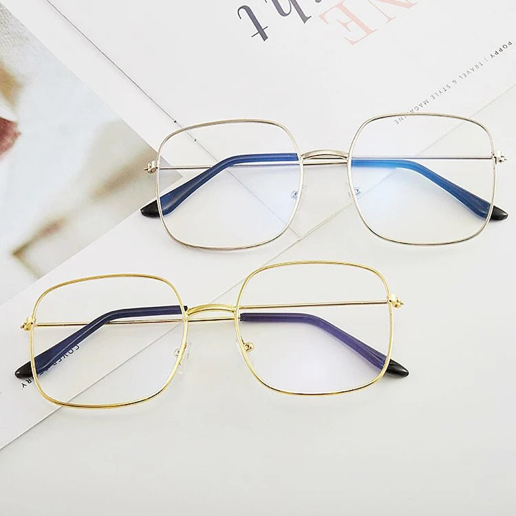 3448 Lightweight Blue Blocking Metal square Optical Eyeglass Frames