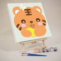 20x20cm Paint by Number DIY Painting by Numbers Cartoon Framed Handpainted Digital Painting Kids Artwork Gift with Frame Kits