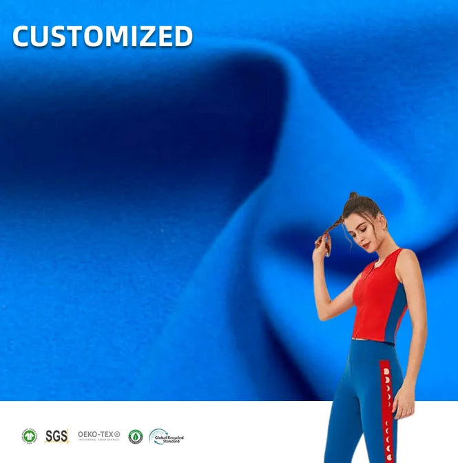 Quick-dry Double-faced Interlock Gym Sets for Women Short in Stretch Fabric with Anti-Pill for Sportswear