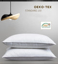 Wholesale Ready Ship for Japan Hot Selling Keep Warm Soft 43*63cm Neck Solid 100% Cotton Cover 300tc Duck Feather Pillow