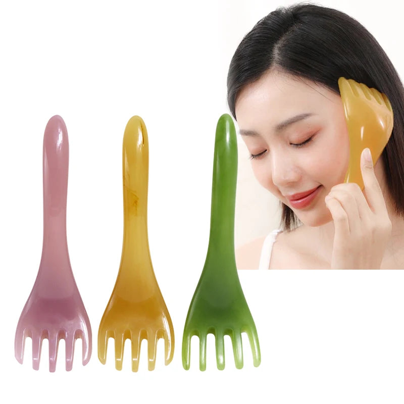 New Beauty 2023 Multi-function Plants Resin Roller Massager Head Scalp Face Neck Stress Relief Improve Headache Dizziness