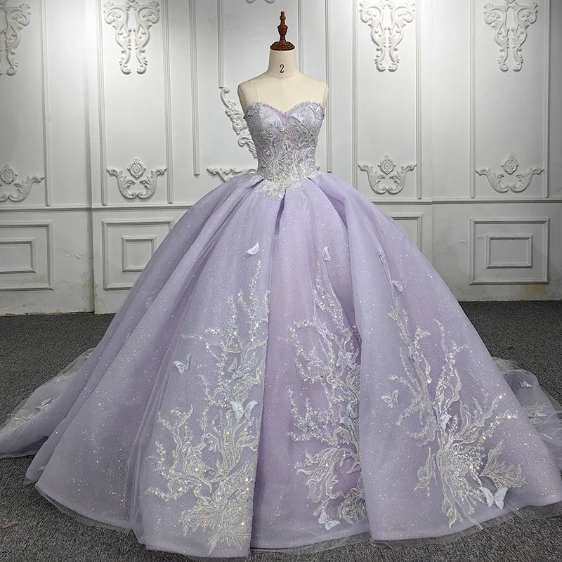 Jancember 6534 Exquisite Purple Off Shoulder Ball Quinceanera Evening Dress